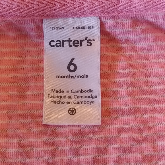 Carter's Girls Pink Hooded Sweater - Picture 6 of 8